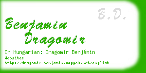 benjamin dragomir business card